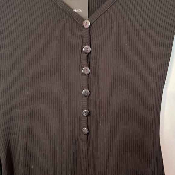 SOLD NWT Press My Buttons Ribbed Midi Bodycon Dress Sz S - Picture 5 of 7